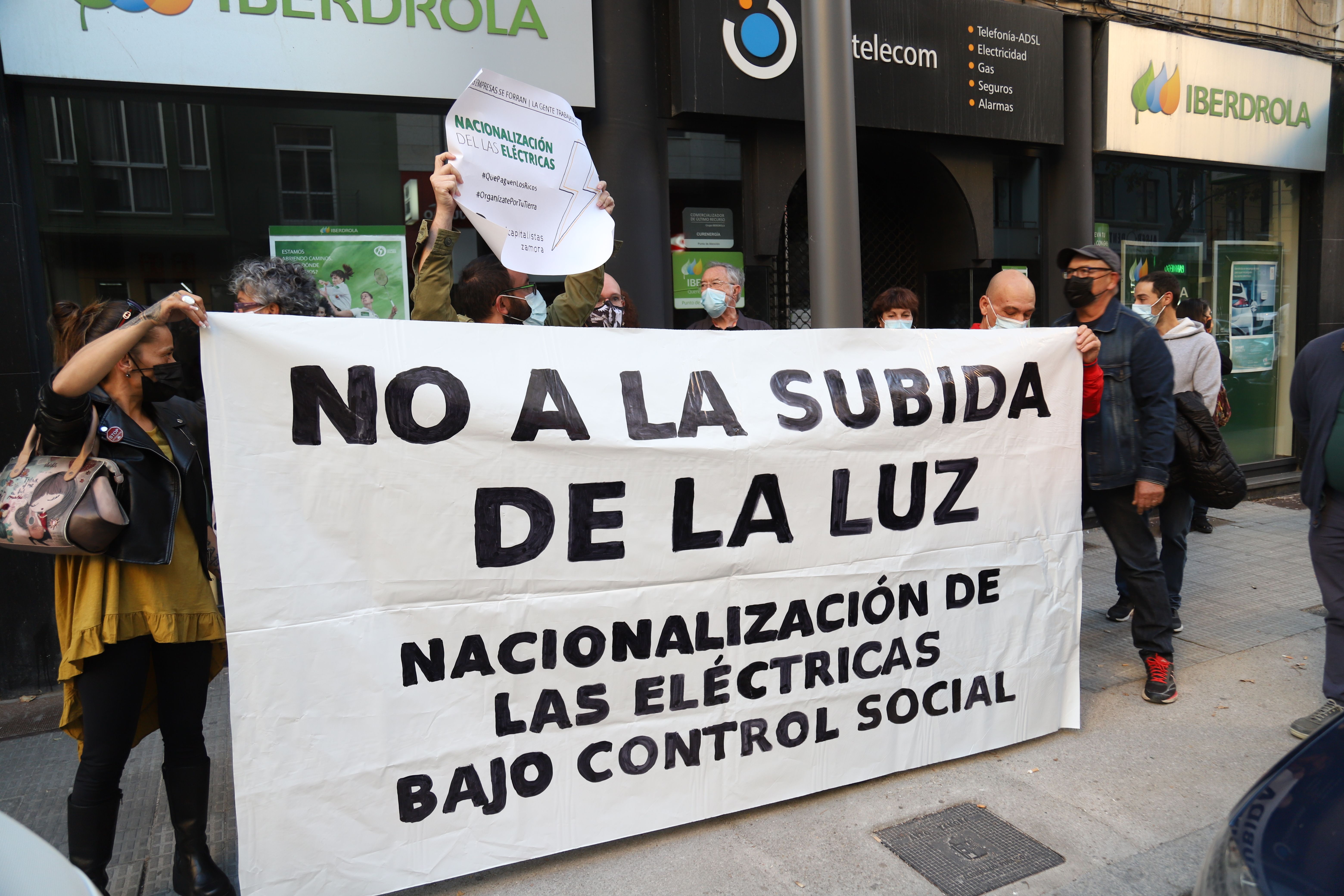 Protestas contra la subida de la luz en Zamora 