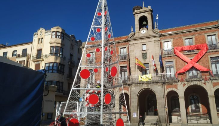 Imagen del adorno en la Plaza Mayor