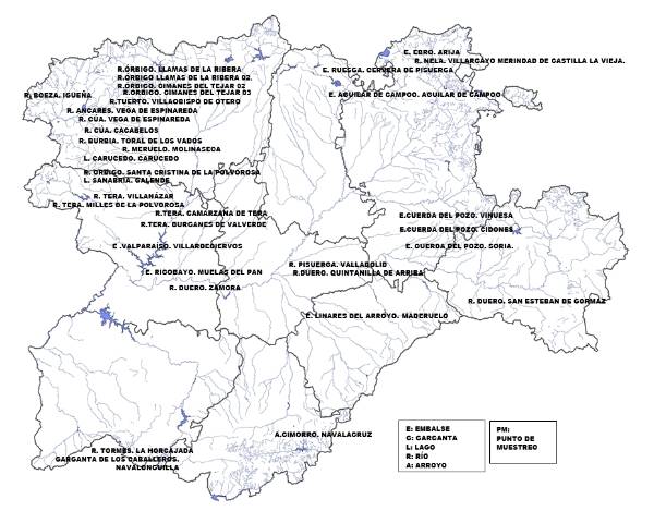 Mapa de las zonas de baño 2022