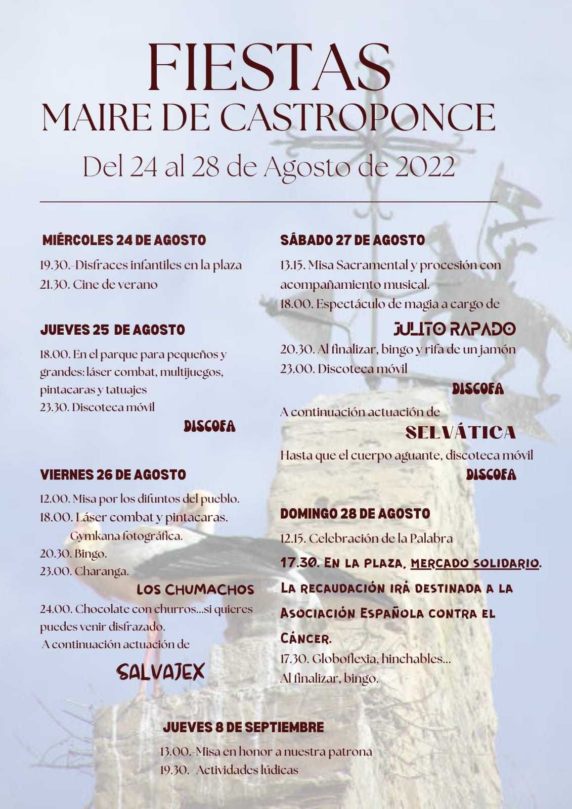 Programa de Fiestas Maire de Castroponce