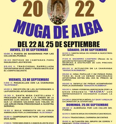 Programa completo de fiestas de Muga de Alba