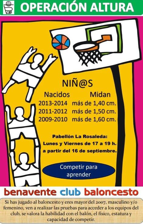 Cartel del Club Baloncesto Benavente
