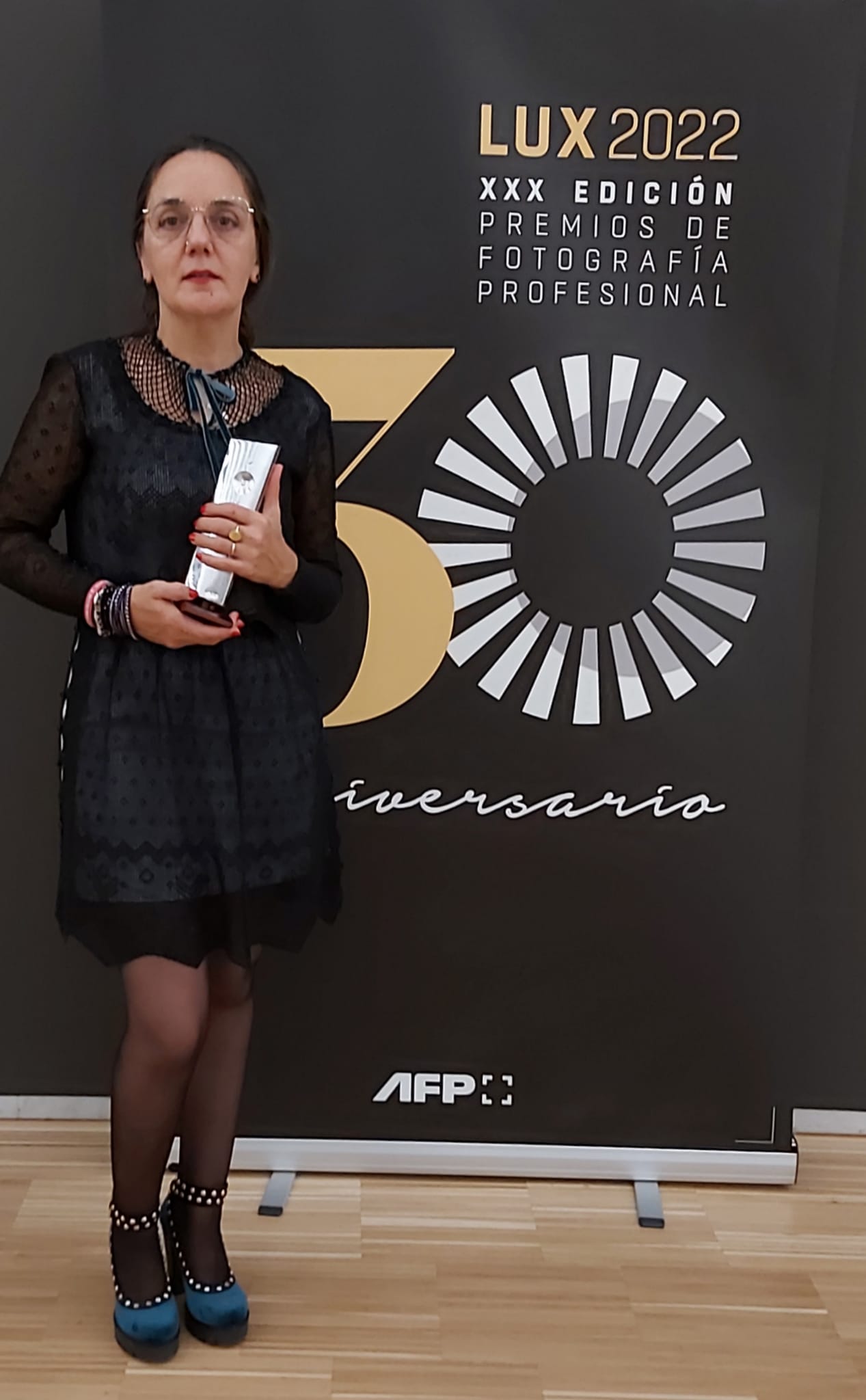 Mentxu Álvarez, con el premio